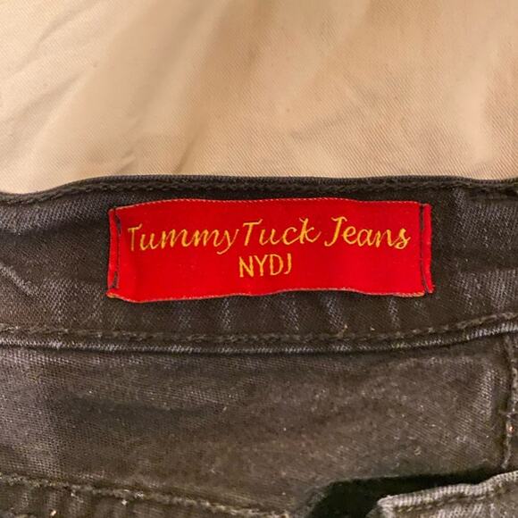 NYDJ Dark Wash Tummy Tuck Straight Leg Crop Jeans Size‎ 6 - Picture 4 of 6